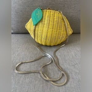 Kate Spade Wicker Lemon Clutch